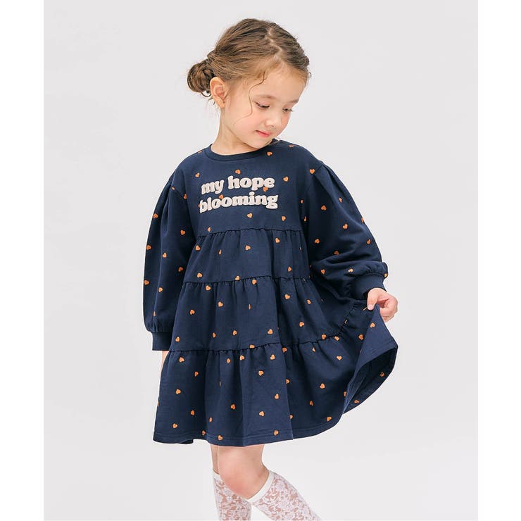 ネイビーブルー | ティアードロゴワンピース | F.O.Online Store