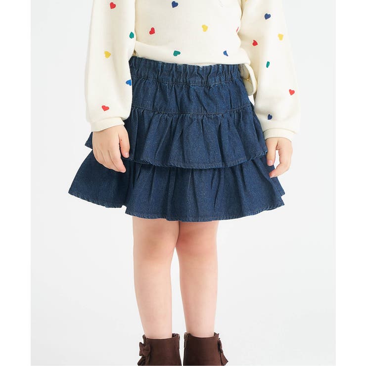 デニム | ティアードインパンツ付きスカート | F.O.Online Store