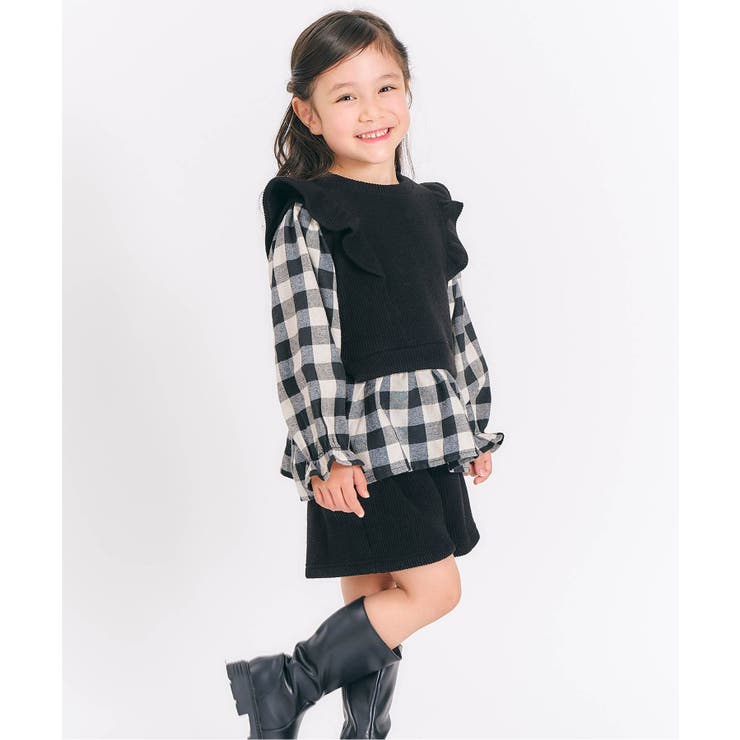 チェック柄 | ベストドッキングトップス＆ショートパンツセット  ショート丈 | F.O.Online Store