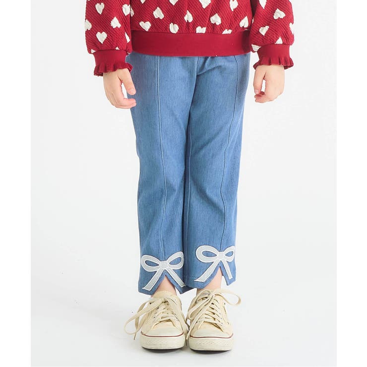 WEB限定 裏起毛リボンスリットカットソーパンツ  10分丈 | F.O.Online Store | 詳細画像1 