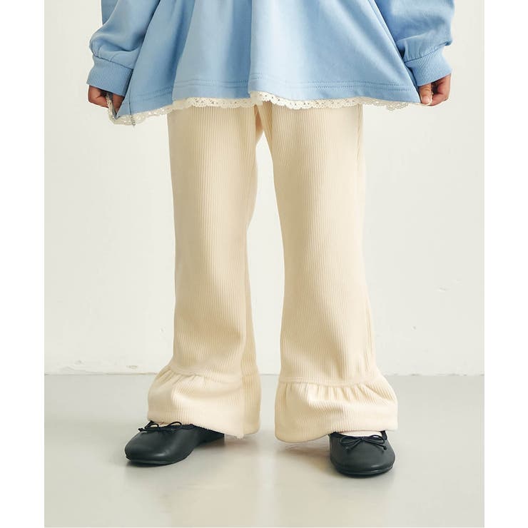 アイボリー | マシュマロブランケットパンツ/フレアフリル  10分丈 | F.O.Online Store