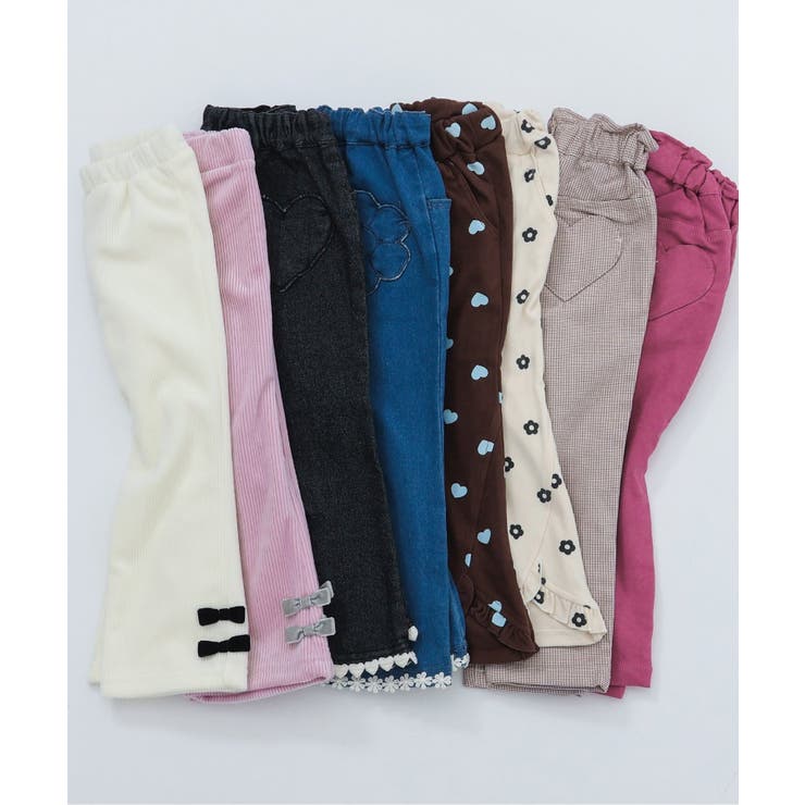 裏起毛ハート・お花ポケットフレアきゅんパンツ  10分丈 | F.O.Online Store | 詳細画像13 