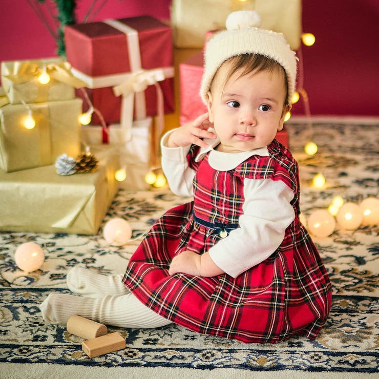 リンク】チェックジャンスカレイヤードカバーオール[品番：FOKK0021593