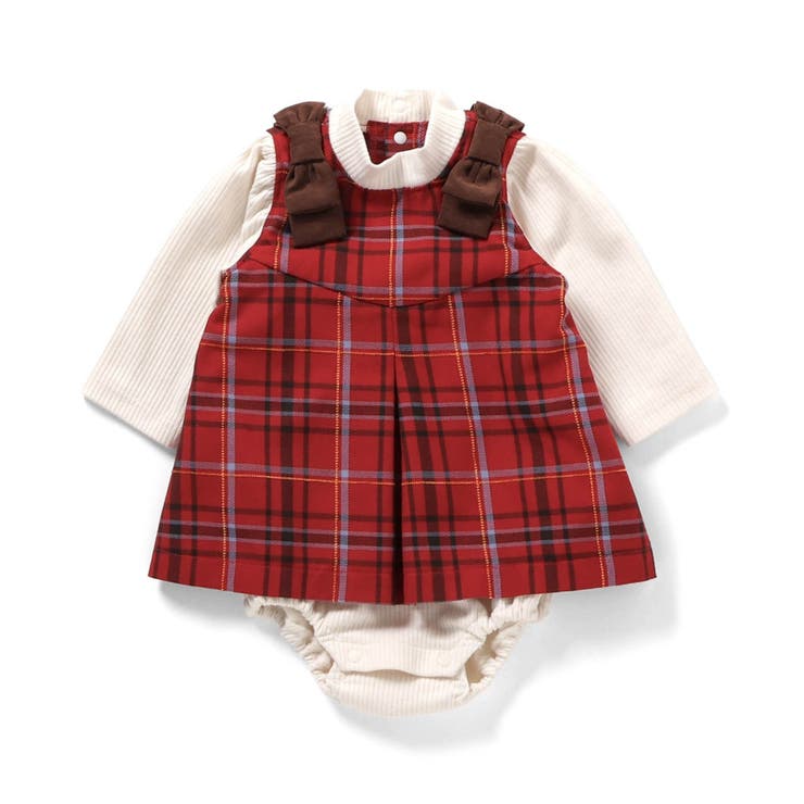 【リンク】肩リボンチェックカバーオール | F.O.Online Store | 詳細画像2 