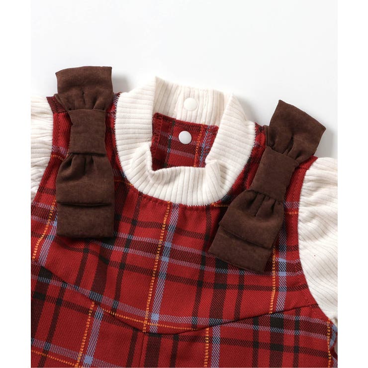 【リンク】肩リボンチェックカバーオール | F.O.Online Store | 詳細画像3 