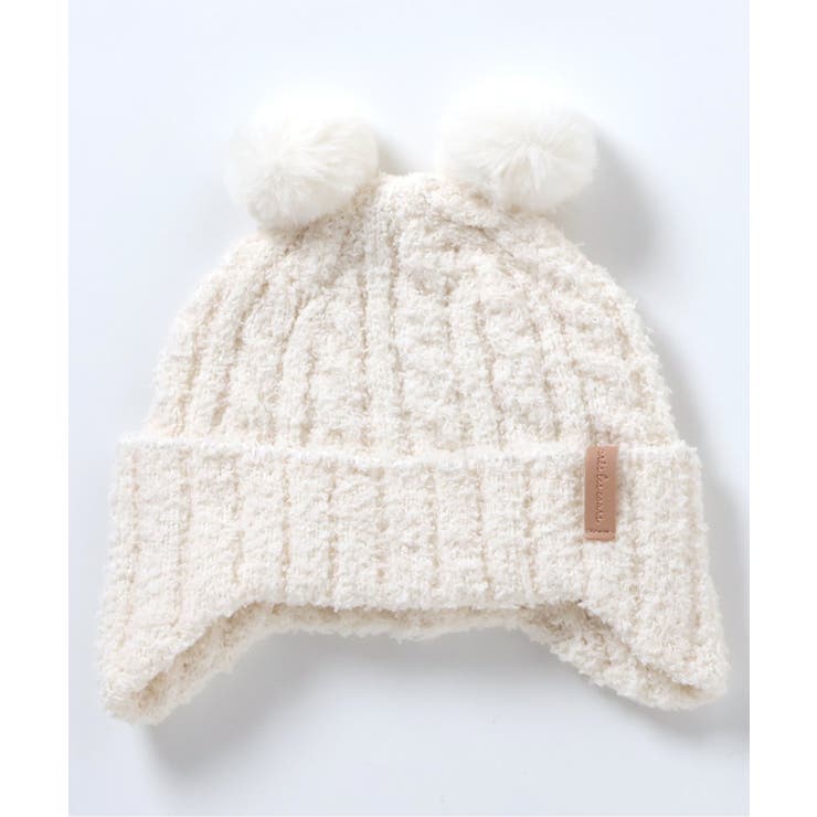 アイボリー | ポンポンベビーニット帽 | F.O.Online Store