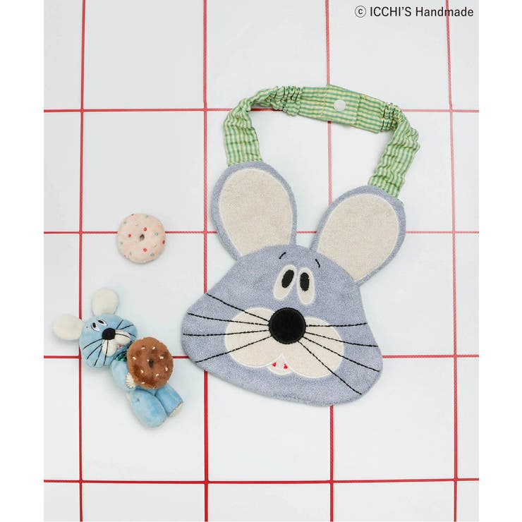 サックス | 【ICCHI'S HANDMADE】フェイスモチーフスタイ 防水シート | F.O.Online Store