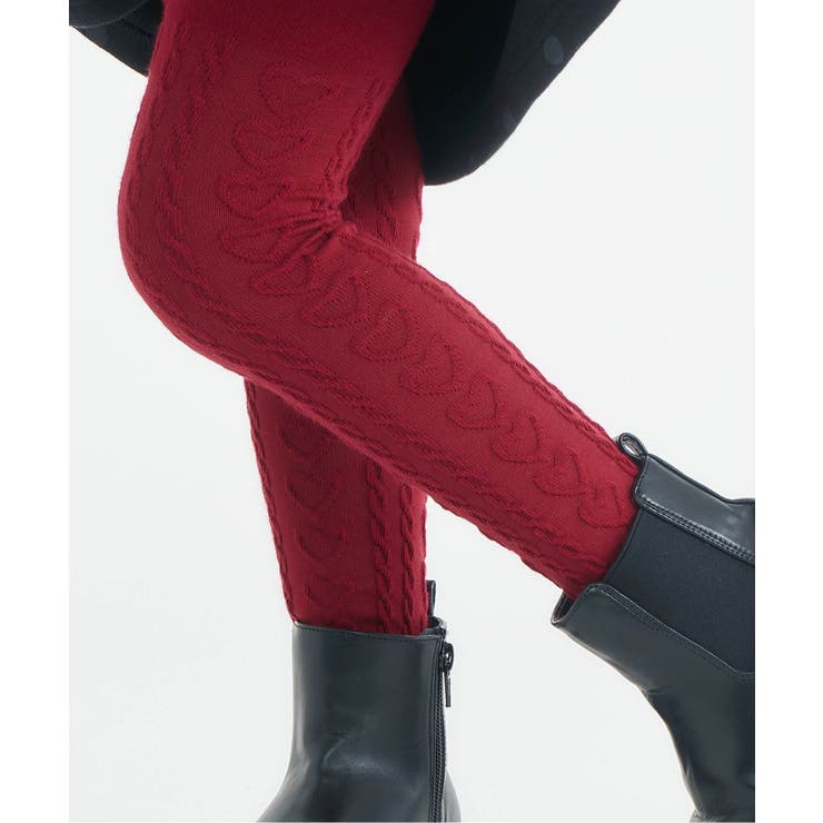 レッド | ハートケーブルタイツ | F.O.Online Store