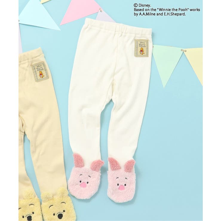 オフホワイト | ディズニーキャラクター/くまのプーさん/つま先モチーフタイツ | F.O.Online Store
