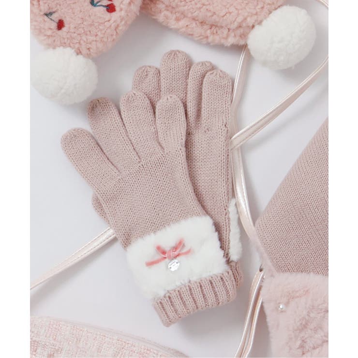 リボンファー手袋[品番：FOKK0025155]｜F.O.Online Store（エフオー