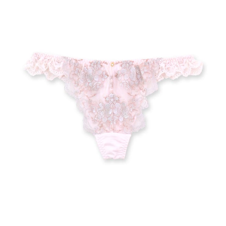 ピンク | ロマンチックなフェミニンランジェリー予備にしても単品でも可愛いTバックショーツ … | fran de lingerie