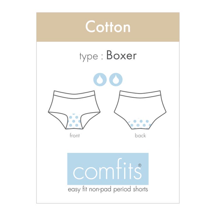 名古屋市立大学看護学部監修の吸水ショーツCottonシリーズ ボクサーショーツ | fran de lingerie | 詳細画像18