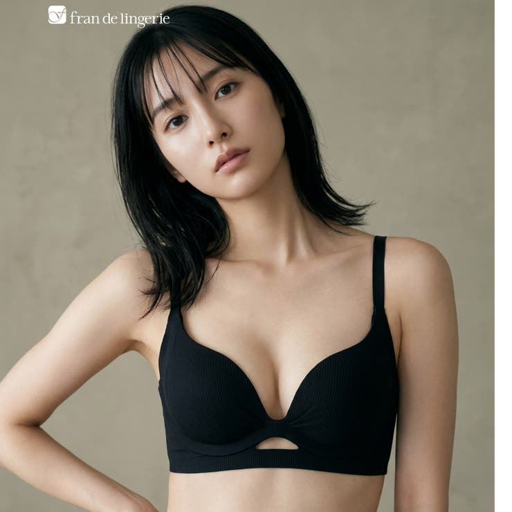 ブラック | カンタンに谷間ができるブラハンサムなデザイン 「ドラマティカルブラ003 ブラジ… | fran de lingerie