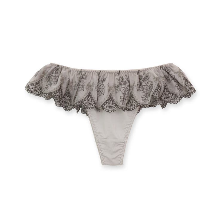 グレージュ | ロマンチックランジェリー フェミニン タンガ | fran de lingerie