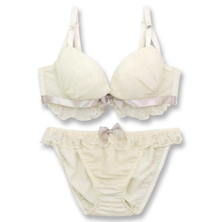 ロマンチックなブラ＆ショーツSETナチュラルボリューム×寄せ胸 「シアーベール … | fran de lingerie | 詳細画像4 