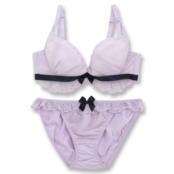 ロマンチックなブラ＆ショーツSETナチュラルボリューム×寄せ胸 「シアーベール … | fran de lingerie | 詳細画像5 