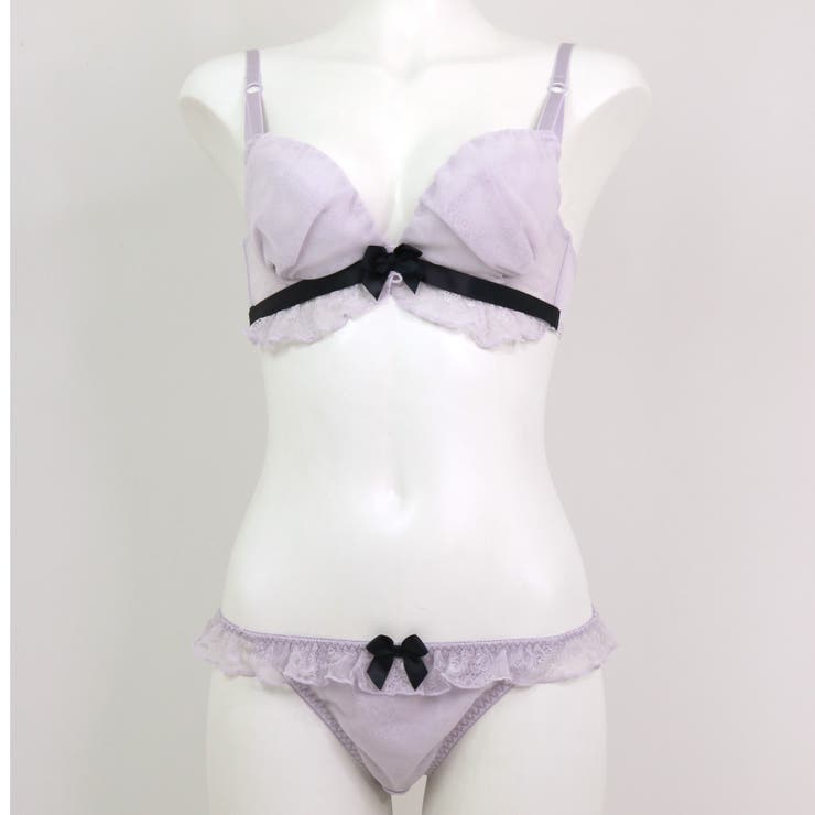 ロマンチックなブラ＆ショーツSETナチュラルボリューム×寄せ胸 「シアーベール … | fran de lingerie | 詳細画像28 