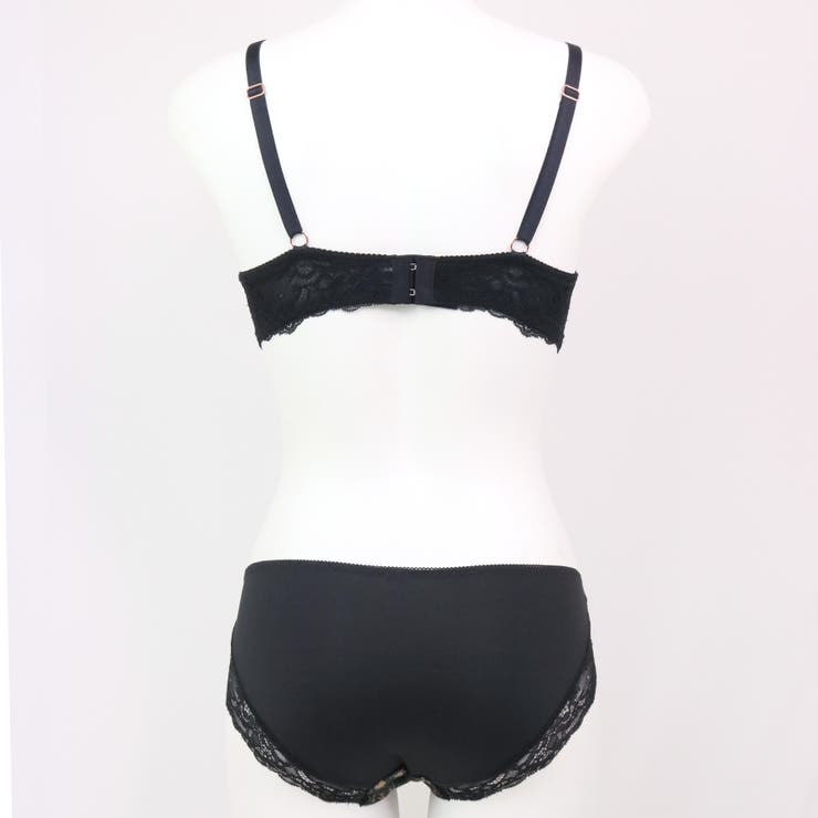 華やか配色デザインすっきりラインの谷間メイクブラ 「ボタニカルプリントサテン ペ… | fran de lingerie | 詳細画像21 