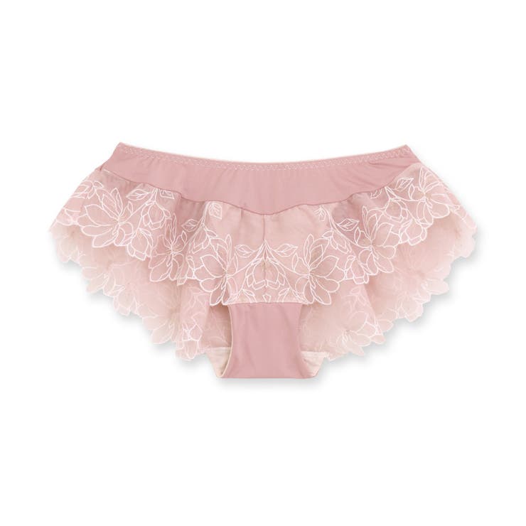 ピンク | 軽やかに揺れるチュールフラワー贅沢な可愛さ！ 「ノーブルティアラブラ002 | fran de lingerie
