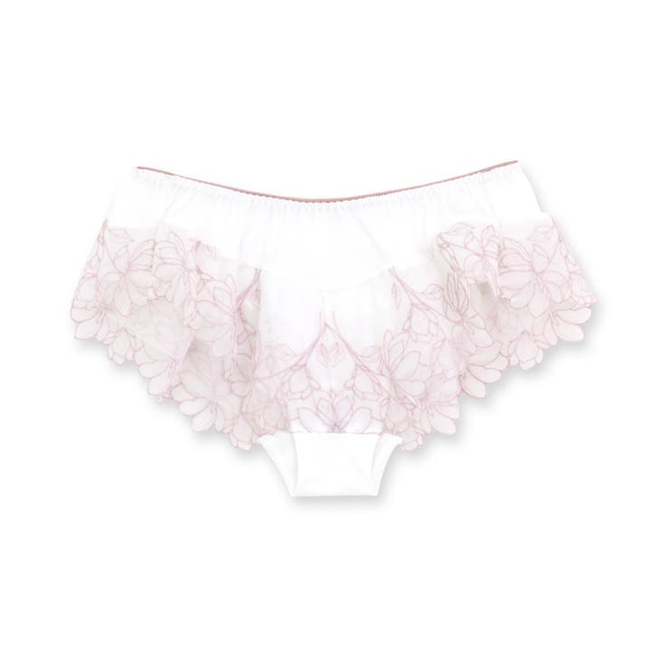 ホワイト | 軽やかに揺れるチュールフラワー贅沢な可愛さ！ 「ノーブルティアラブラ002 | fran de lingerie