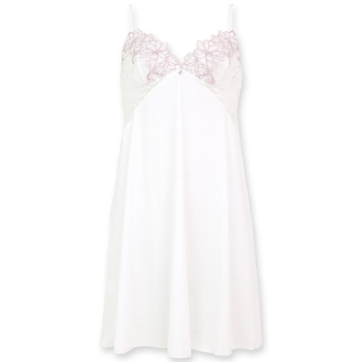 ホワイト | 軽やかに揺れるチュールフラワー可愛い＋実用的 「ノーブルティアラブラ002 デザ… | fran de lingerie