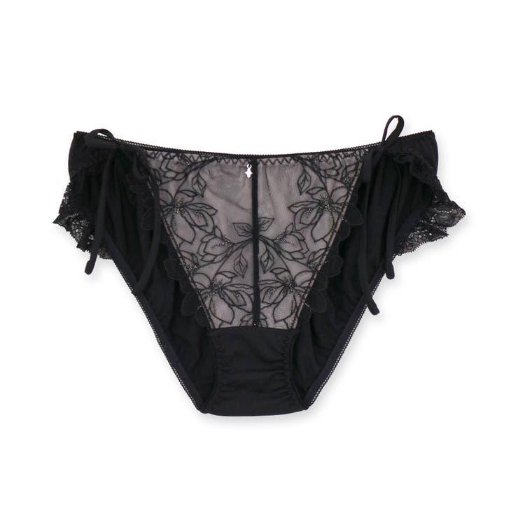 軽やかに揺れるチュールフラワー可愛くて楽ちんな紐ショーツ | fran de lingerie | 詳細画像2 