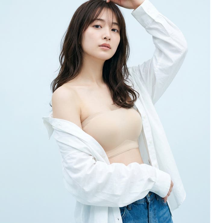 響きにくい シンプル美胸チューブブラズレにくい滑り止め付き＆通気性◯の穴あきパッ… | fran de lingerie | 詳細画像6 