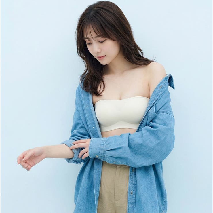 響きにくい シンプル美胸チューブブラズレにくい滑り止め付き＆通気性◯の穴あきパッ… | fran de lingerie | 詳細画像16 