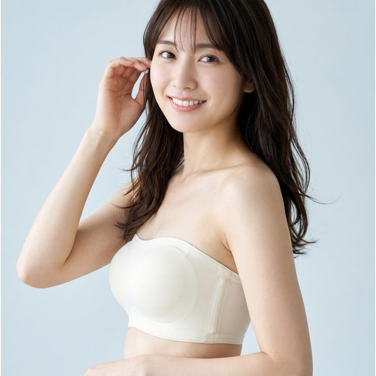 響きにくい シンプル美胸チューブブラズレにくい滑り止め付き＆通気性◯の穴あきパッ… | fran de lingerie | 詳細画像17 