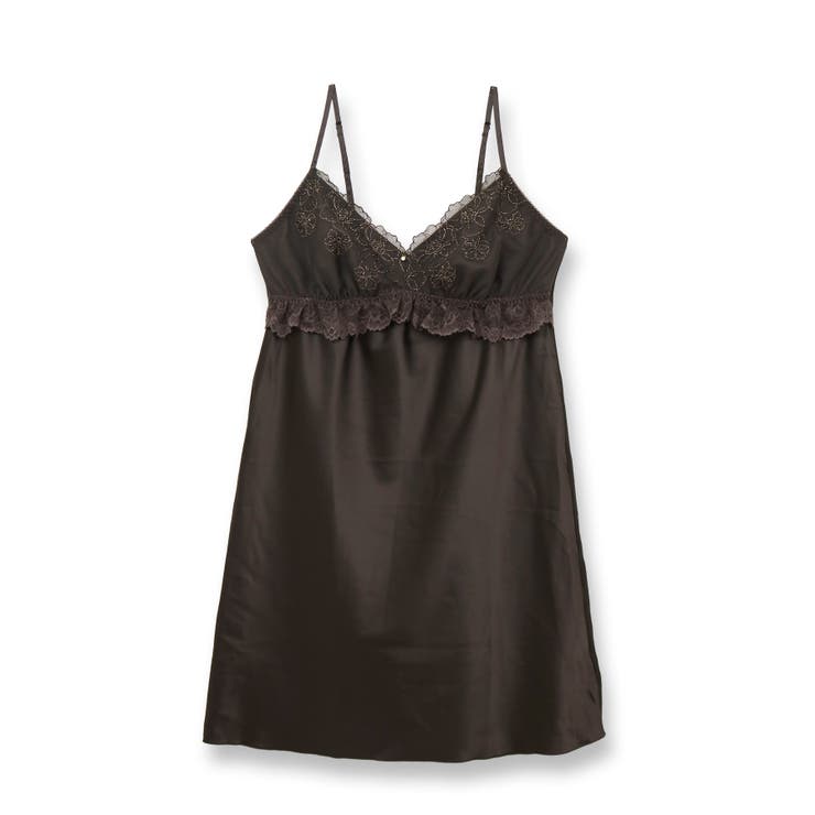 チョコレート | Elegance Satin エレガンスサテン コーディネートスリップ | fran de lingerie