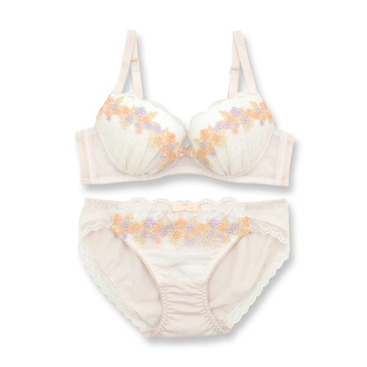 可憐なフラワーレースのフェミニンランジェリーナチュラルバスト 「フラワークラウン | fran de lingerie | 詳細画像7 
