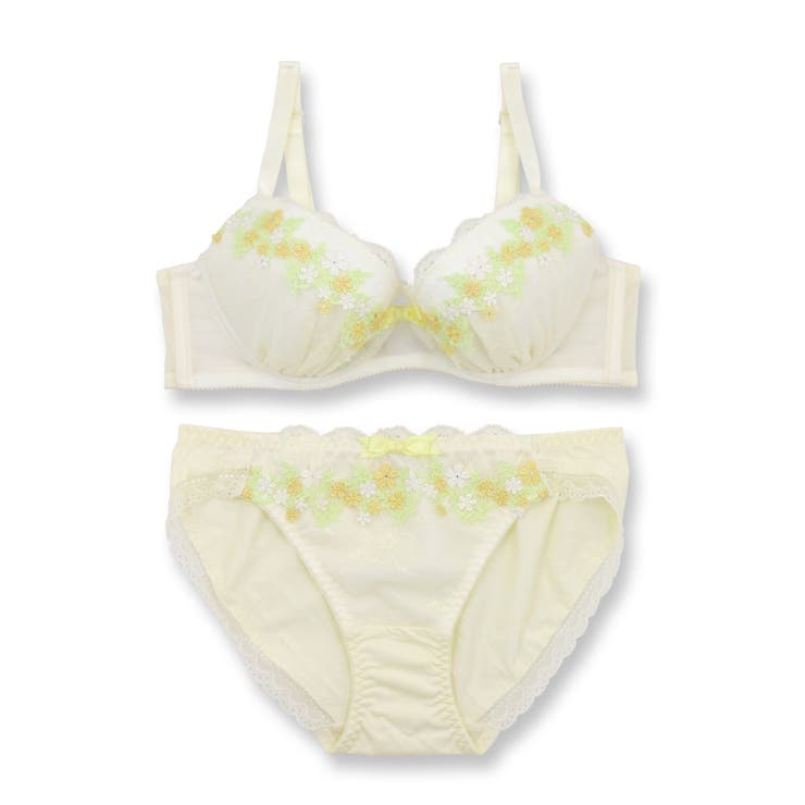 可憐なフラワーレースのフェミニンランジェリーナチュラルバスト 「フラワークラウン | fran de lingerie | 詳細画像13 