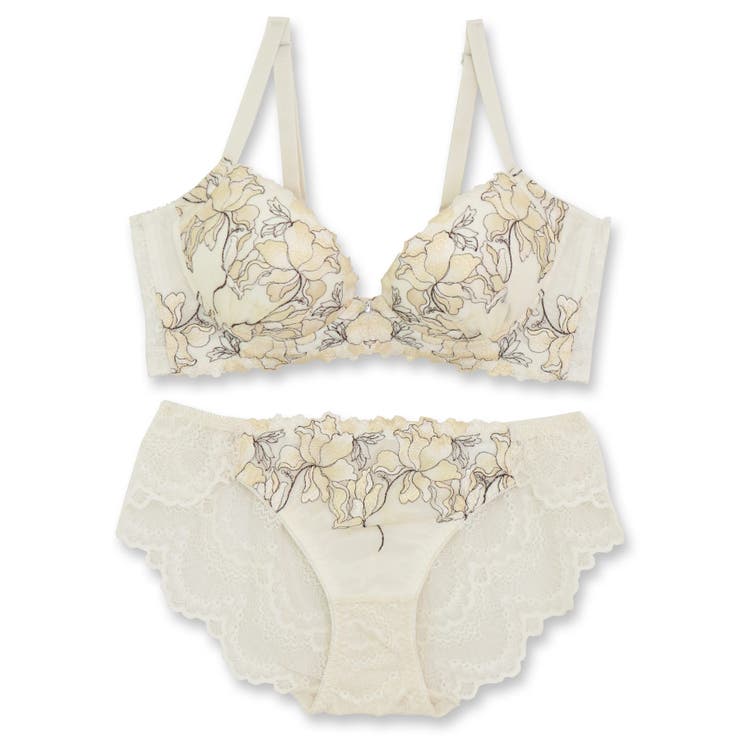 華あり刺繍のノンワイヤー しっかり盛れるノンワイヤー 「スタイルアップワイヤレス | fran de lingerie | 詳細画像2 