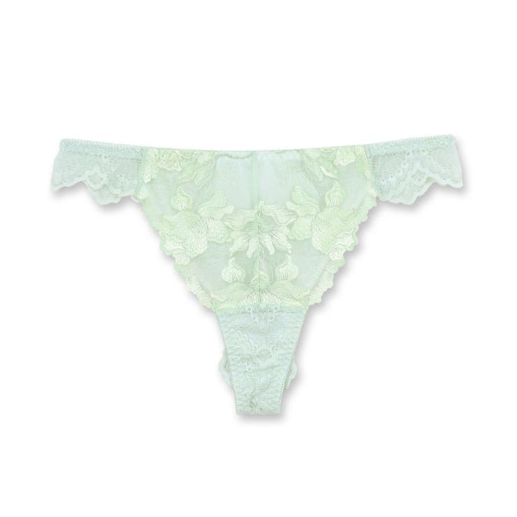 ミント | 華あり刺繍ノンワイヤーブラ＆ショーツセットとお揃い 「スタイルアップワイヤレス | fran de lingerie