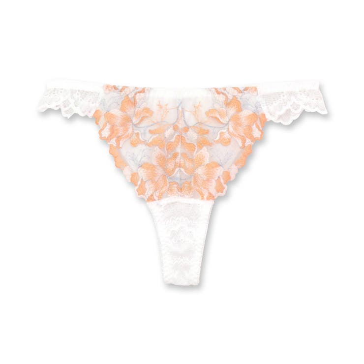 オフホワイト | 華あり刺繍ノンワイヤーブラ＆ショーツセットとお揃い 「スタイルアップワイヤレス | fran de lingerie