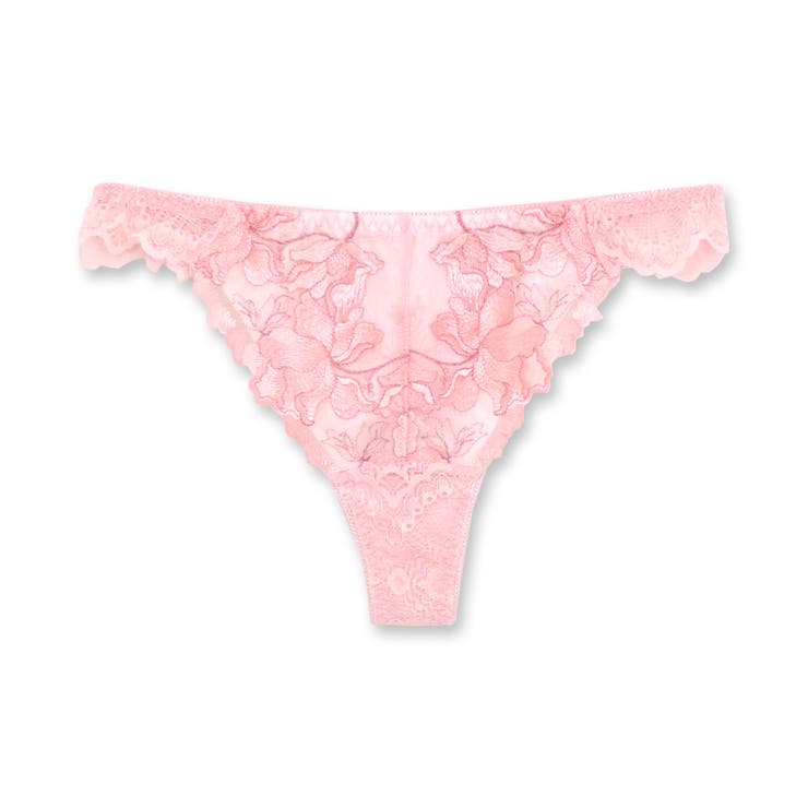 ピーチ | 華あり刺繍ノンワイヤーブラ＆ショーツセットとお揃い 「スタイルアップワイヤレス | fran de lingerie