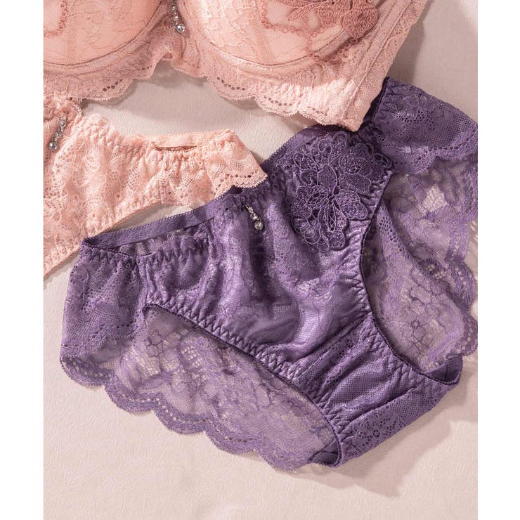 パープル | レースラバーにおススメ！エレガント+実用性○ 「スタイルアップワイヤレスリュクス… | fran de lingerie