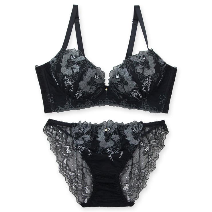 人気の高胸メイクノンワイヤー 華あり刺繍デザイン | fran de lingerie | 詳細画像2 