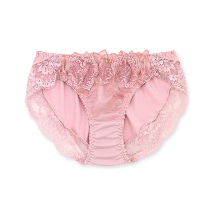 ピンク | シックな華ありランジェリーヒップに心地くフィットするノーマルショーツ 「シャイニ… | fran de lingerie