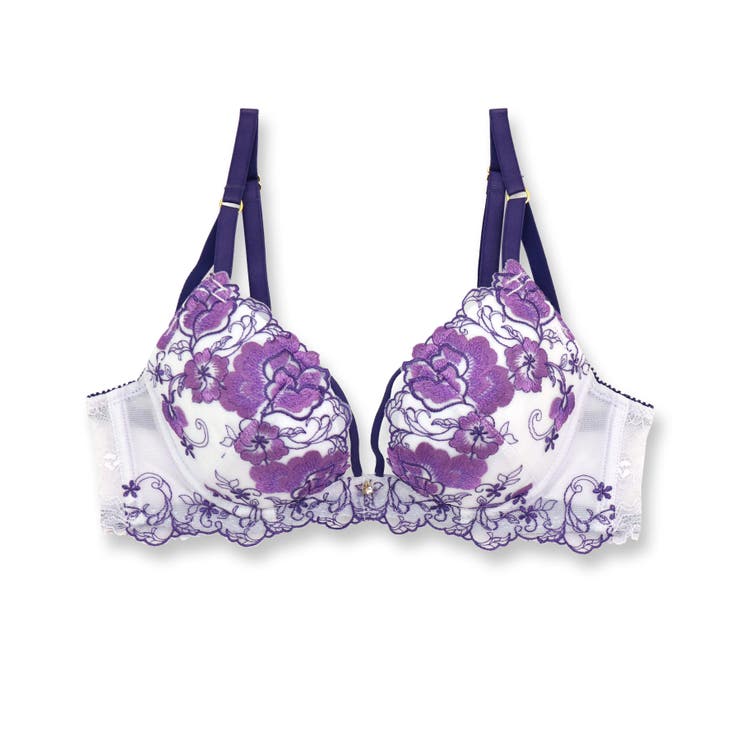 エキゾチックなフラワー刺繍すっきりラインの谷間メイクブラ 「ワンダーリフトブラフ… | fran de lingerie | 詳細画像3 