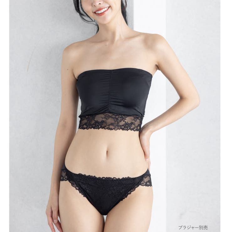 シンプルレース穿きやすいノーマルショーツ 「スフレフィットチューブブラ ショーツ… | fran de lingerie | 詳細画像4 