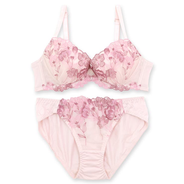 モカピンク | 刺繍レースのベーシックデザイン自分らしいバストに 「フランスタンダード006 ペ… | fran de lingerie