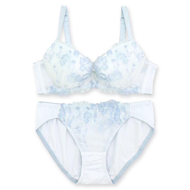 ホワイト | 刺繍レースのベーシックデザイン自分らしいバストに 「フランスタンダード006 ペ… | fran de lingerie