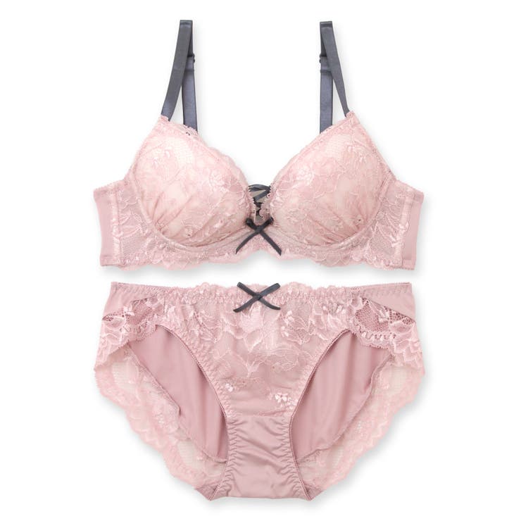 編み上げ×レースのキュートデザインすっきりラインの谷間メイクブラ 「フランスタン… | fran de lingerie | 詳細画像6 