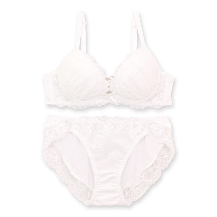 編み上げ×レースのキュートデザインすっきりラインの谷間メイクブラ 「フランスタン… | fran de lingerie | 詳細画像7 