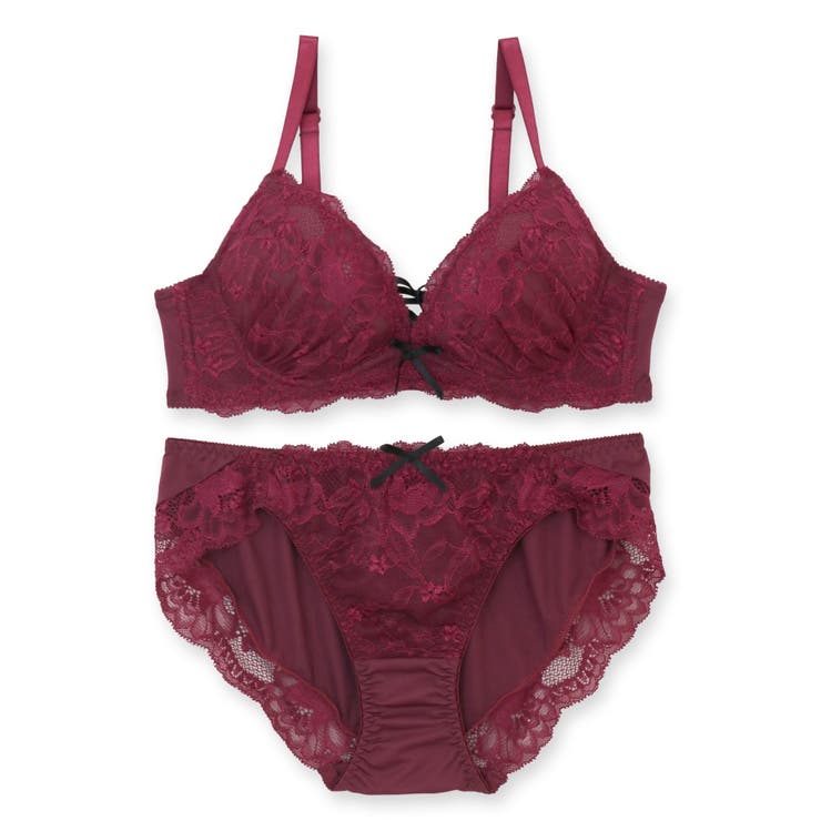 編み上げ×レースのキュートデザインすっきりラインの谷間メイクブラ 「フランスタン… | fran de lingerie | 詳細画像9 