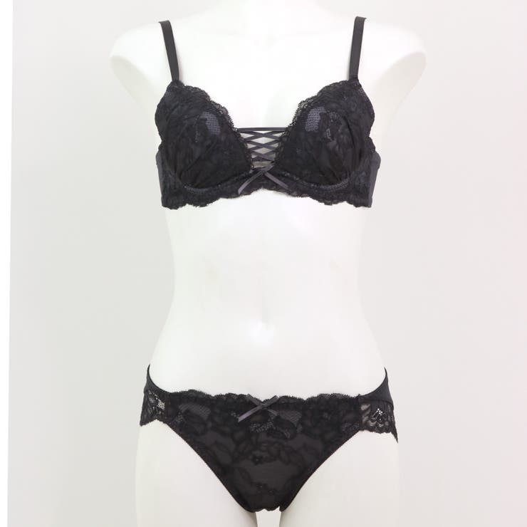 編み上げ×レースのキュートデザインすっきりラインの谷間メイクブラ 「フランスタン… | fran de lingerie | 詳細画像29 