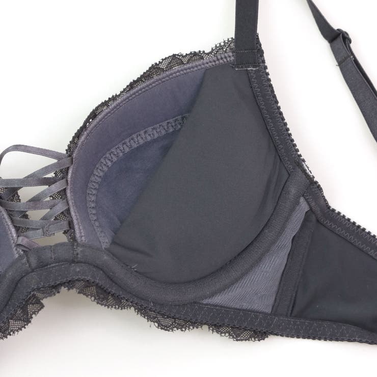 編み上げ×レースのキュートデザインすっきりラインの谷間メイクブラ 「フランスタン… | fran de lingerie | 詳細画像31 