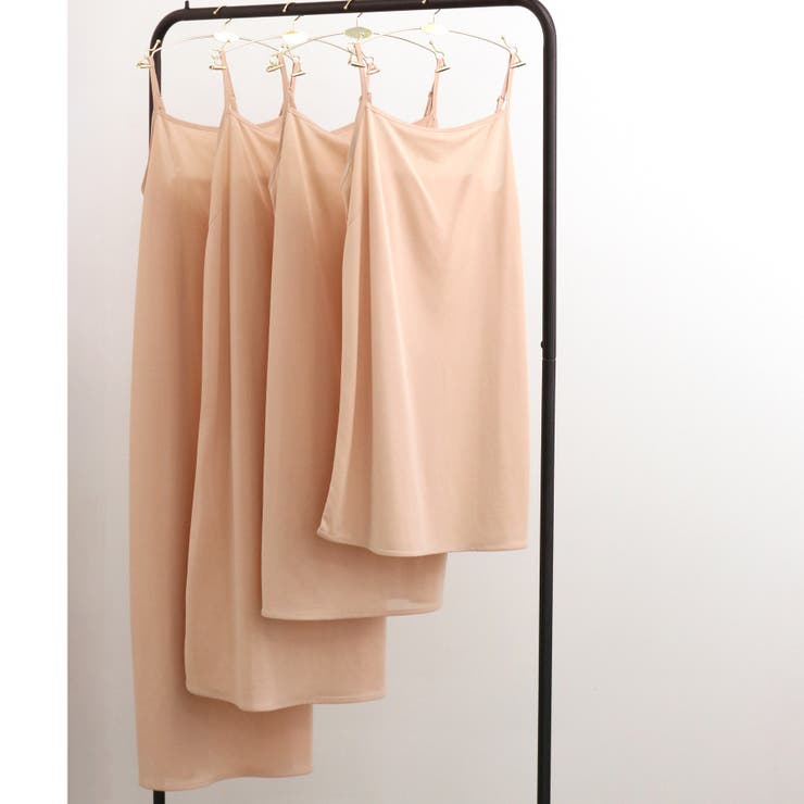 ベージュ | 美シルエットを作るこだわりパターンお洋服に合わせて丈を選べる 「スリップ ベーシ… | fran de lingerie