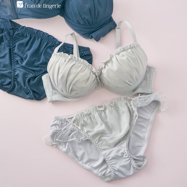 ライトグレー | 人気の「ふわ盛」パターンさりげない特別感 「ふわ盛ブラ008 ペアブラジャー」 | fran de lingerie